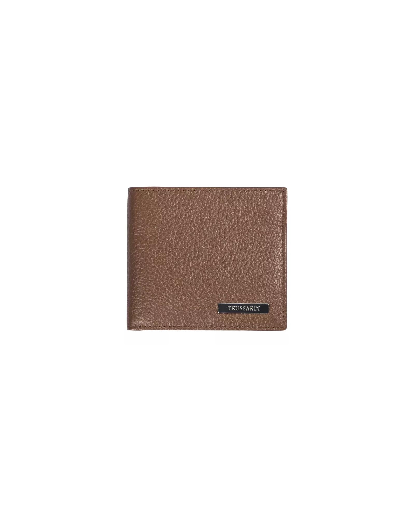 Embossed Leather Mens Wallet with Book Opening One Size Men