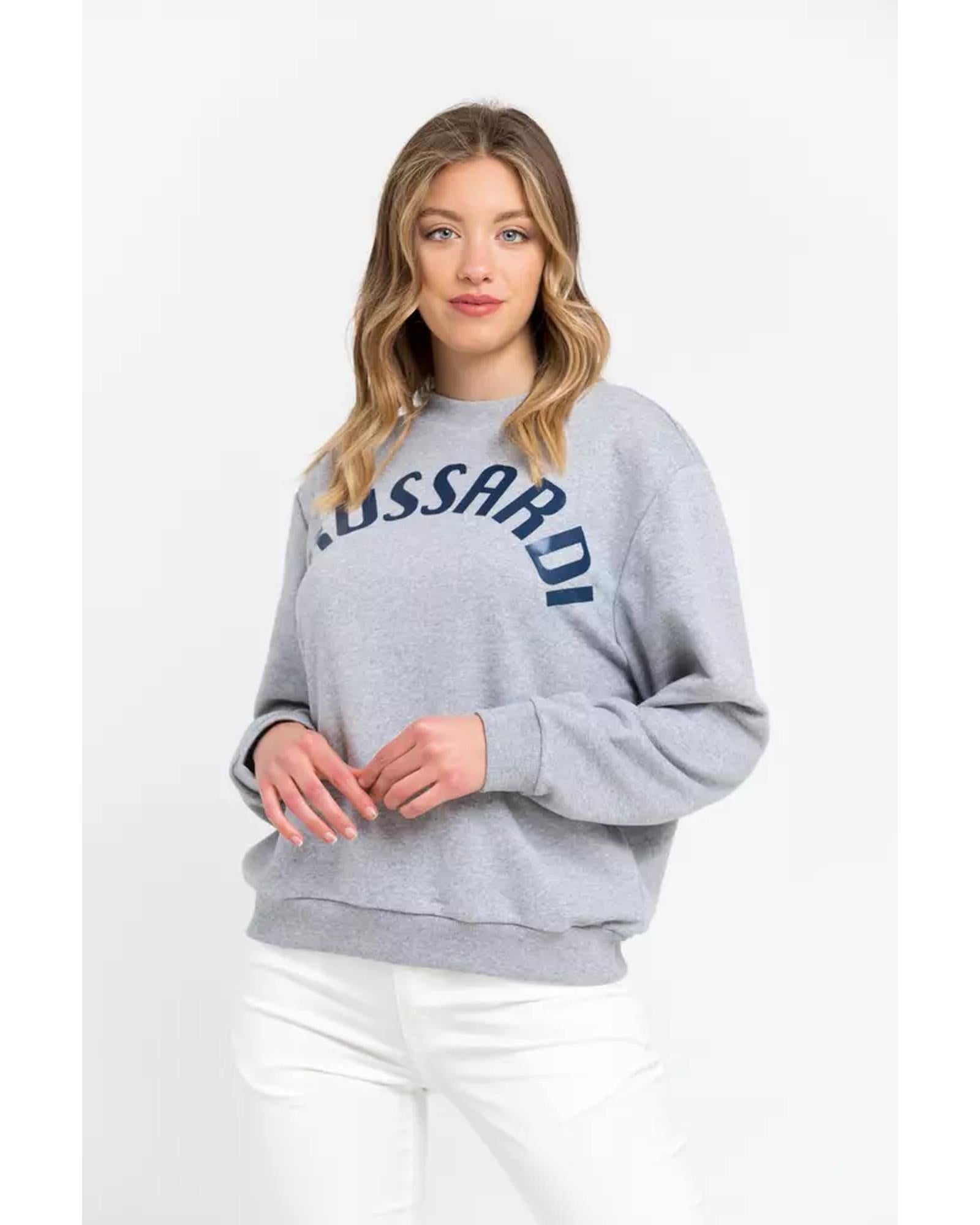 Oversized Round-neck Sweatshirt with Maxi Lettering S Women