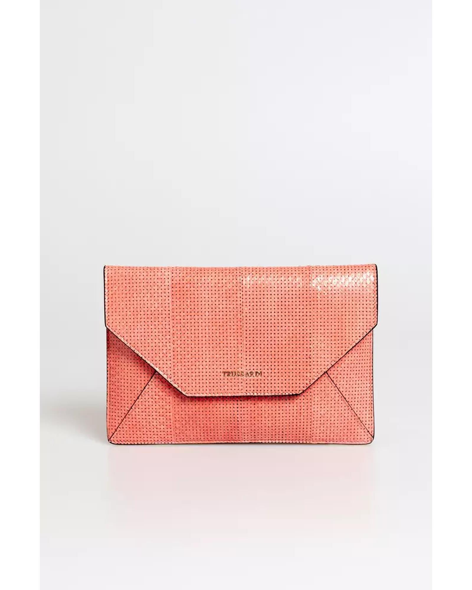 Envelope Clutch with Perforated Details in Elaphe Leather One Size Women