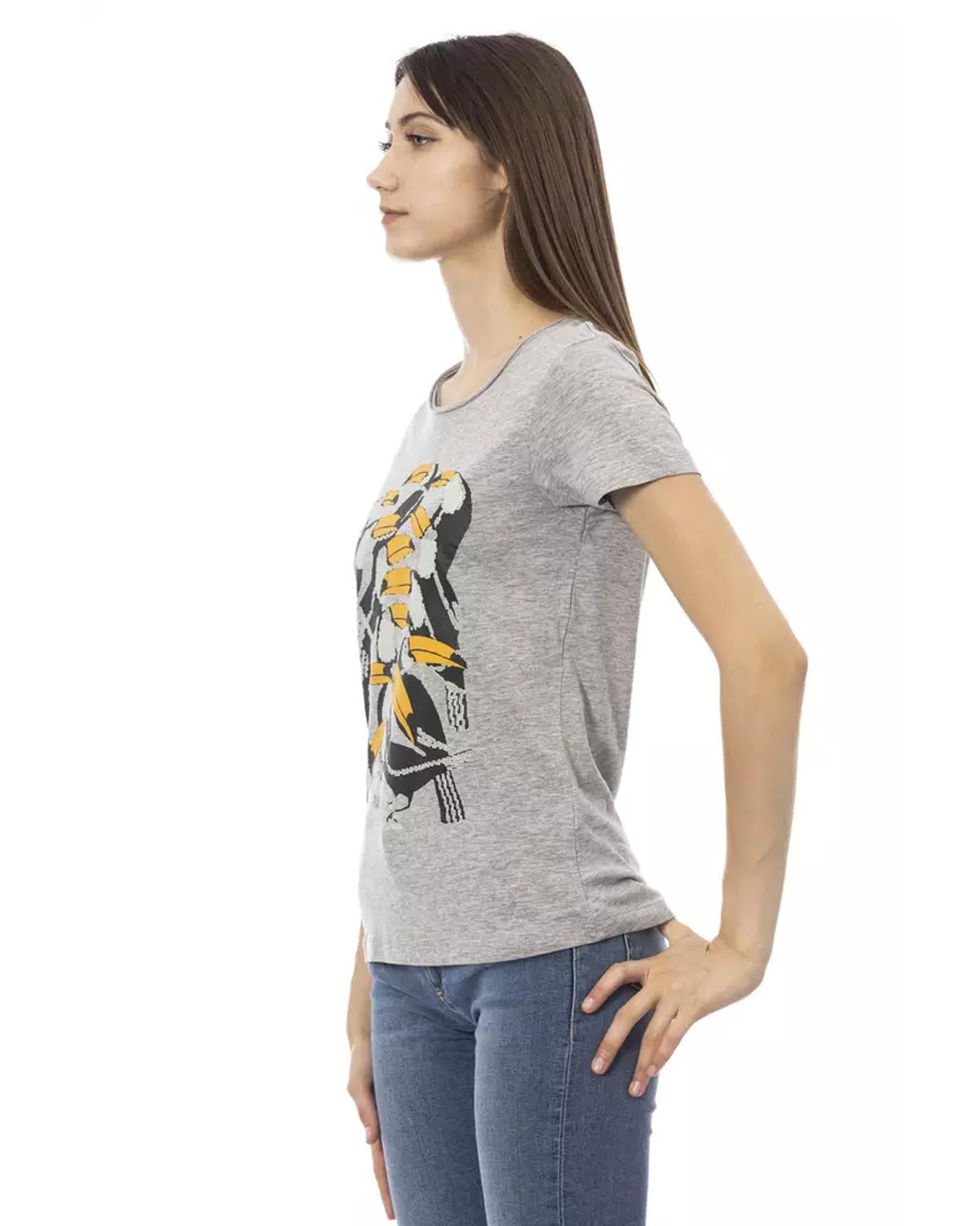 Short Sleeve T-shirt with Front Print L Women