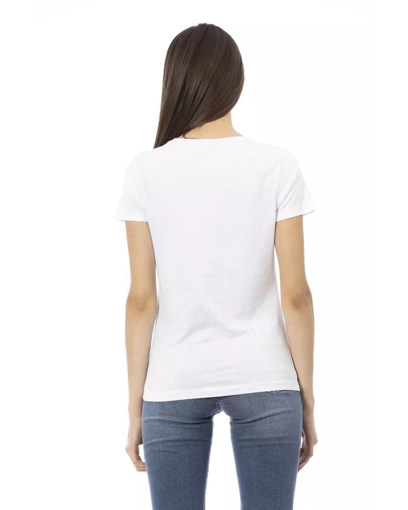 Printed Short Sleeve Round Neck T-shirt S Women