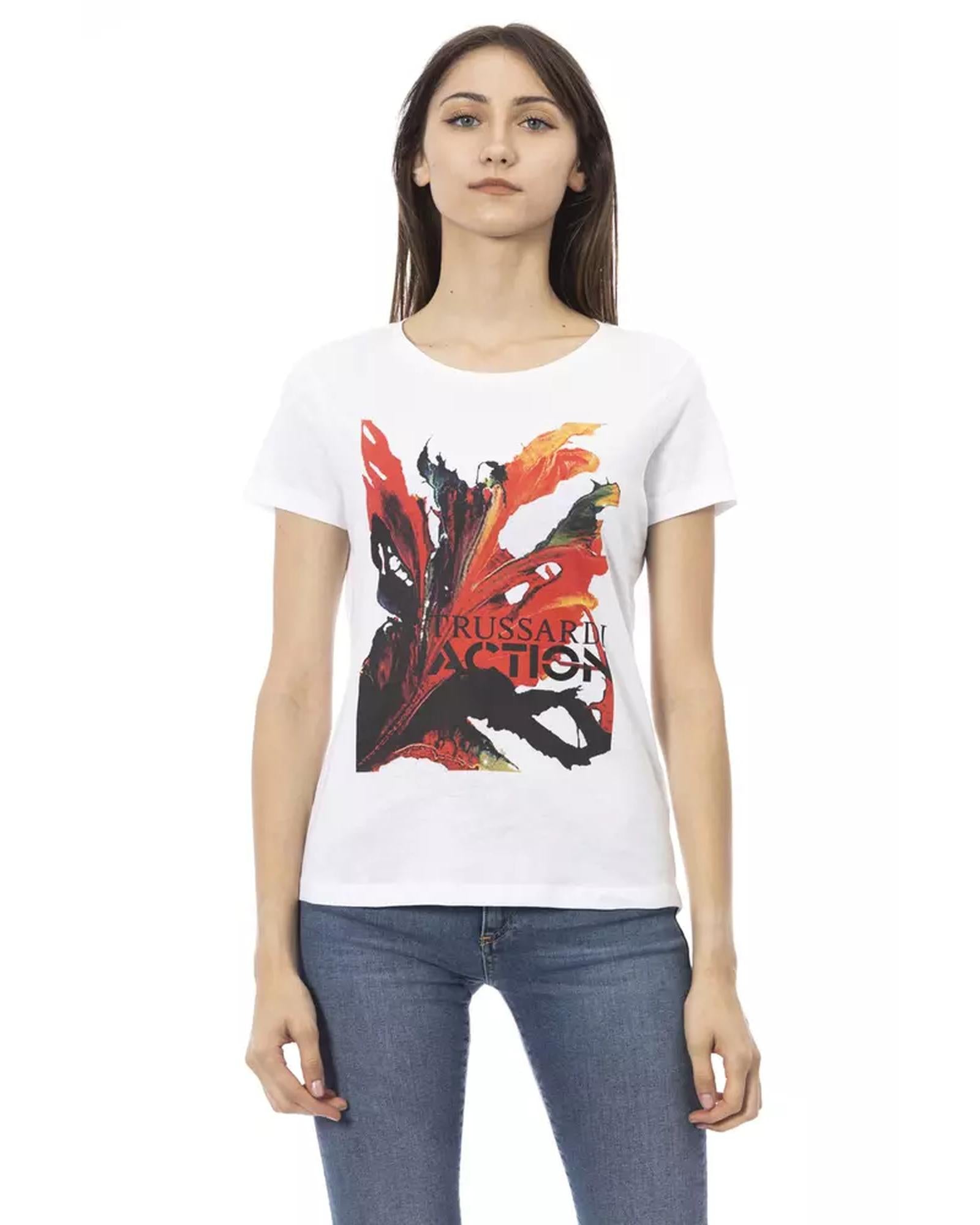 Short Sleeve T-shirt with Front Print M Women