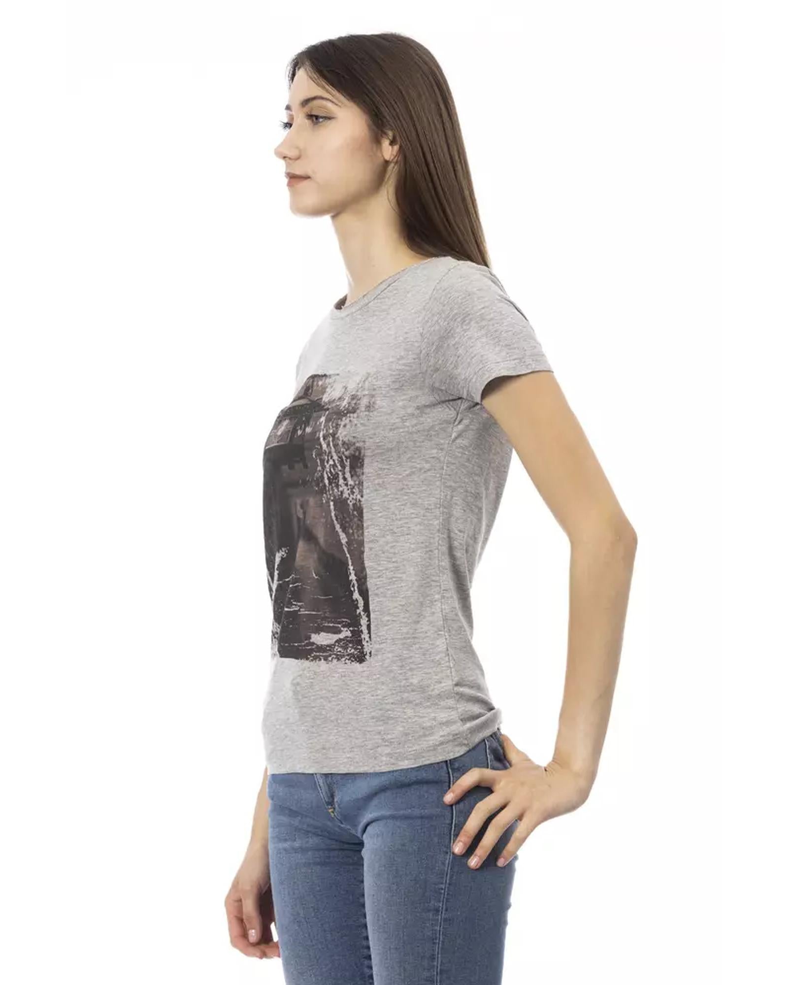 Short Sleeve T-shirt with Front Print L Women