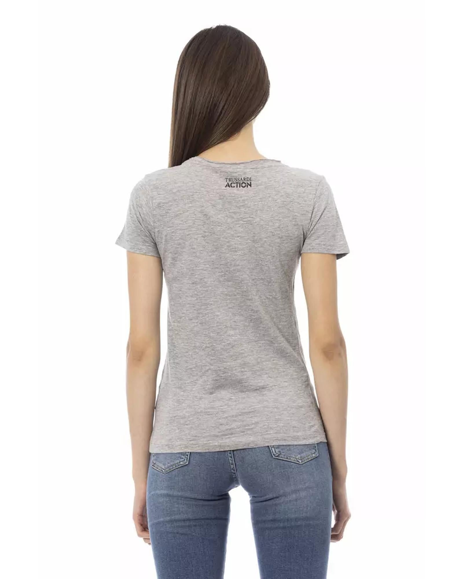 Short Sleeve T-shirt with Front Print L Women