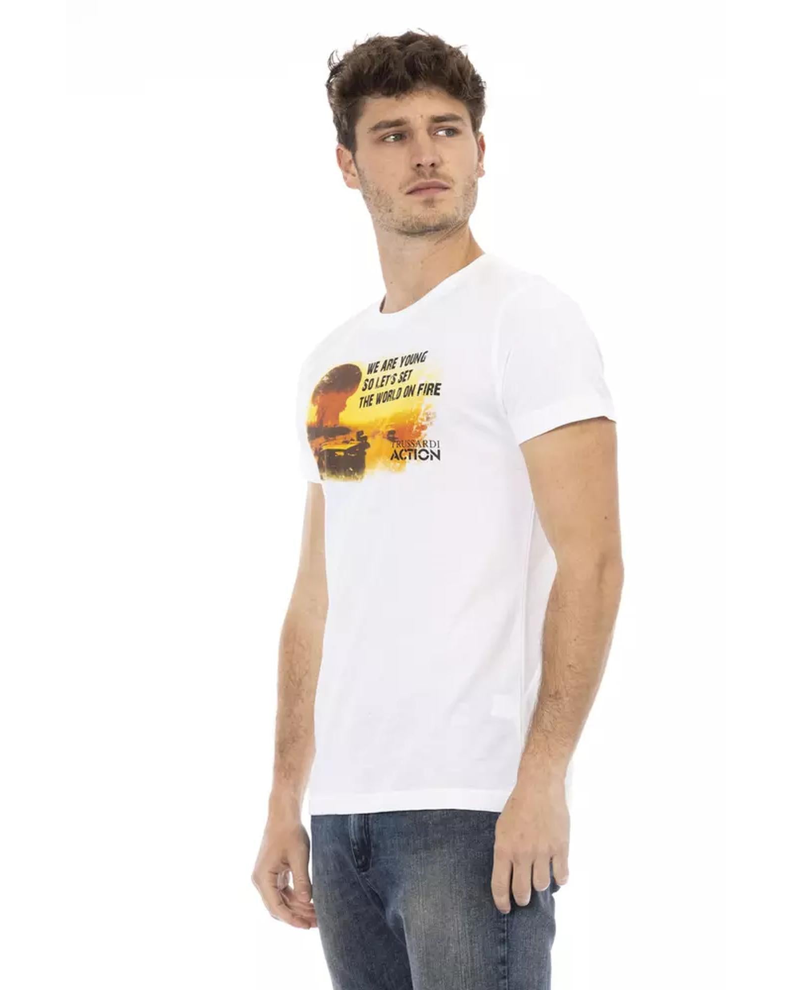 Short Sleeve T-shirt with Front Print 2XL Men