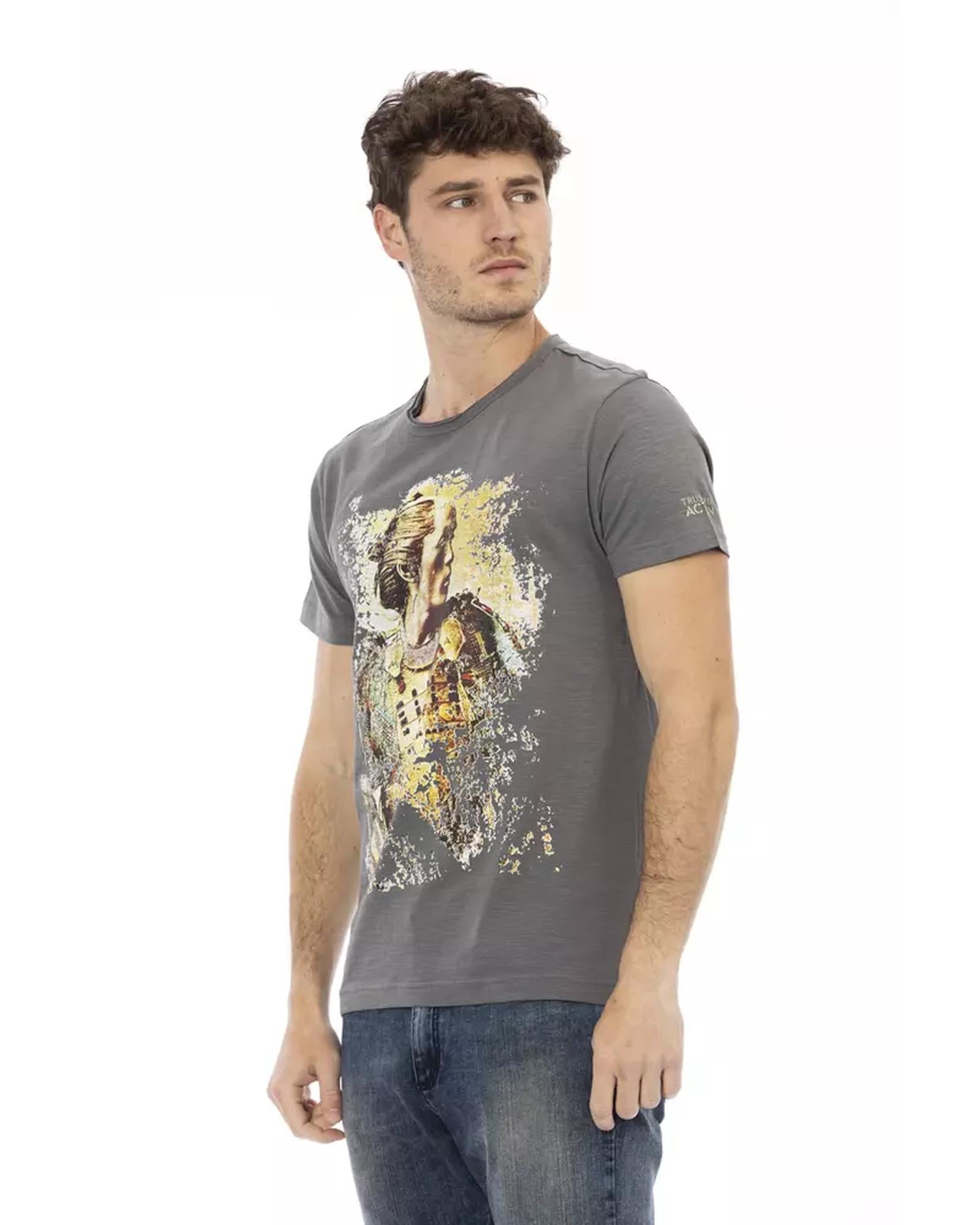 Printed Round Neck Short Sleeve T-Shirt 2XL Men