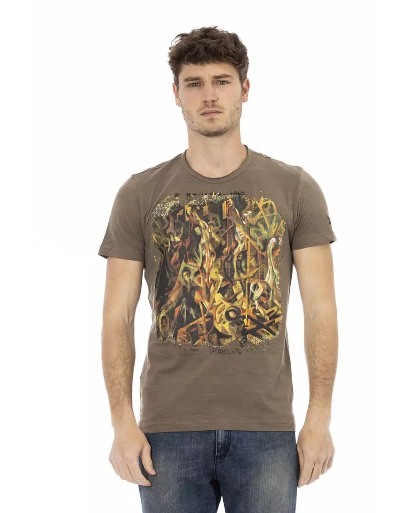 Printed Round Neck Short Sleeve T-shirt M Men