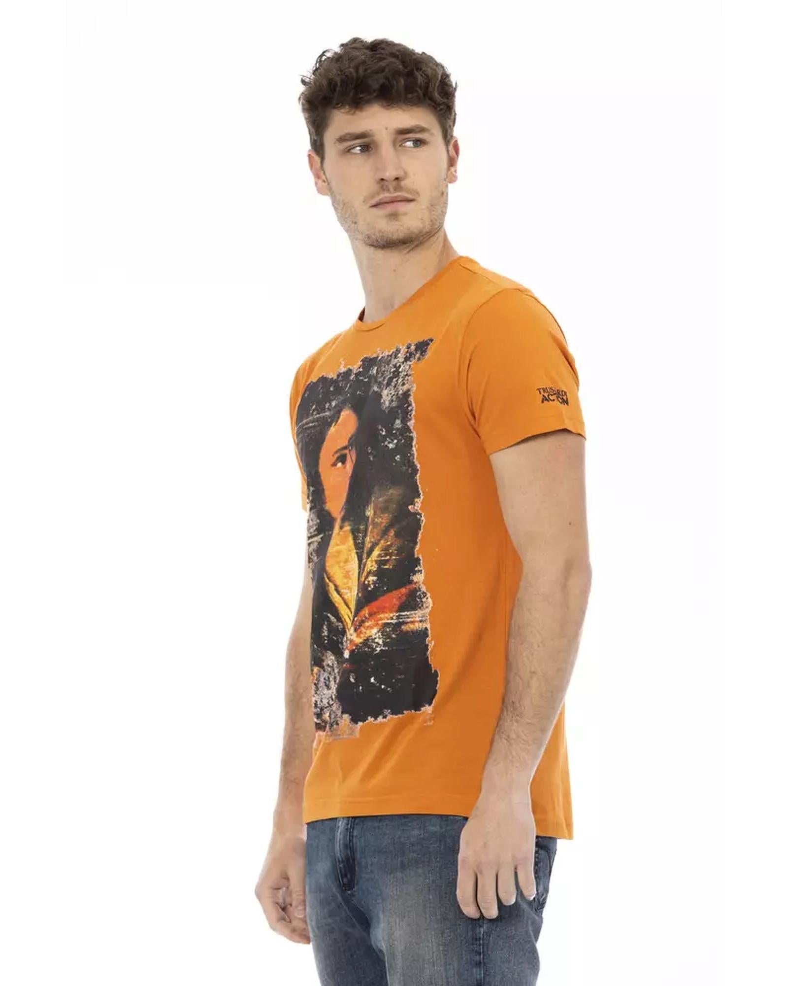 Short Sleeve T-shirt with Front Print XL Men