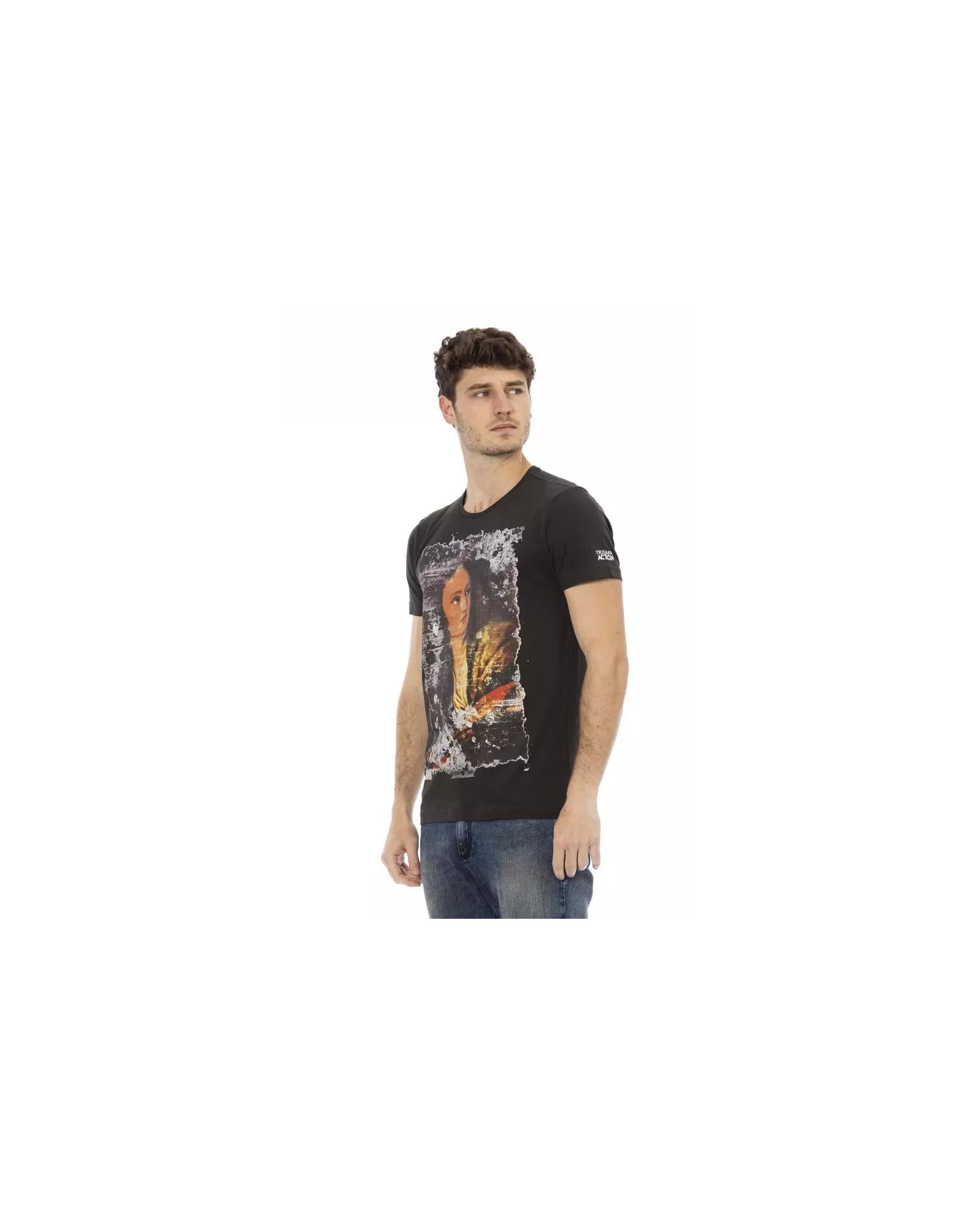 Front Print Short Sleeve T-shirt 3XL Men