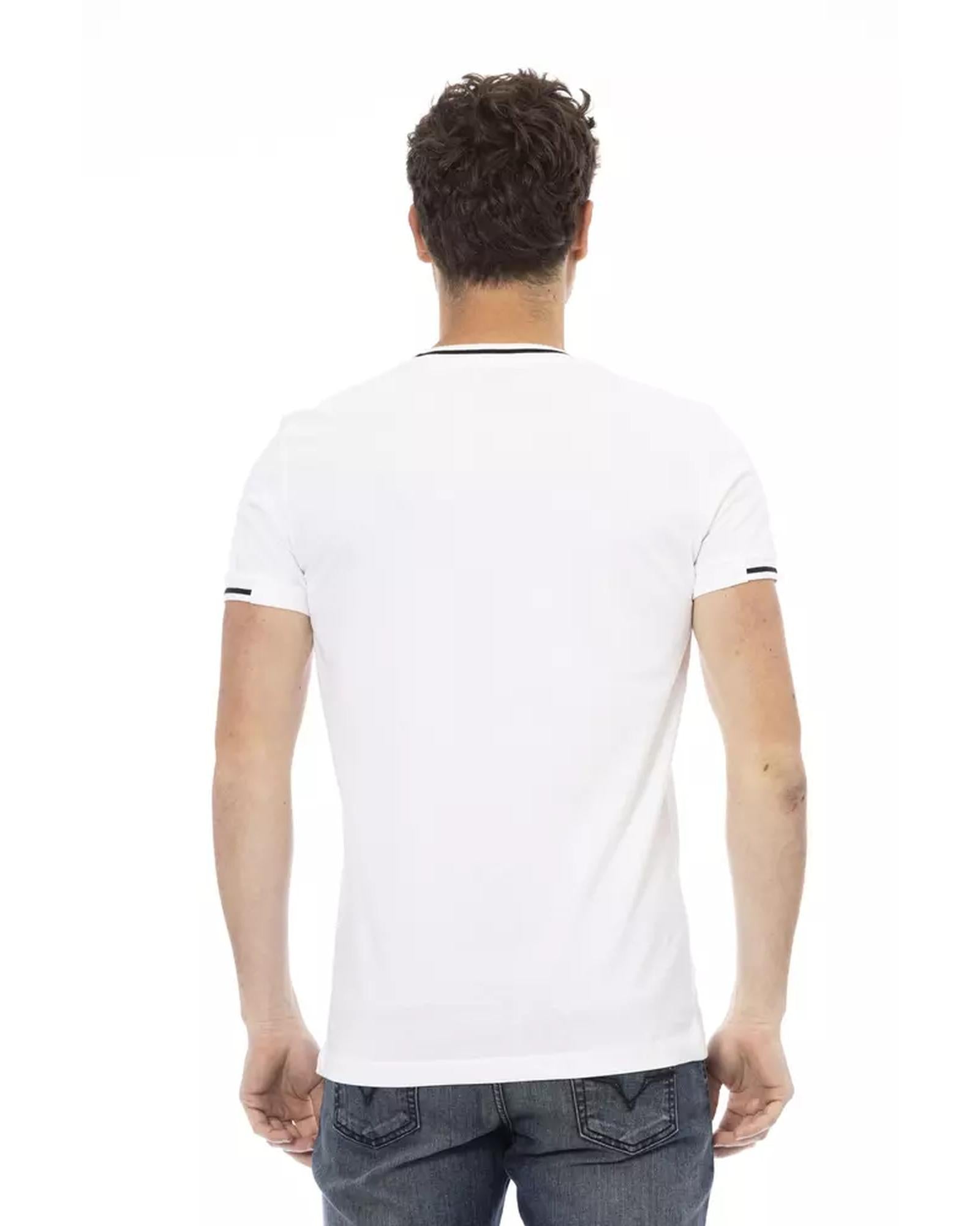 Front Print Short Sleeve T-Shirt with Round Neck 2XL Men