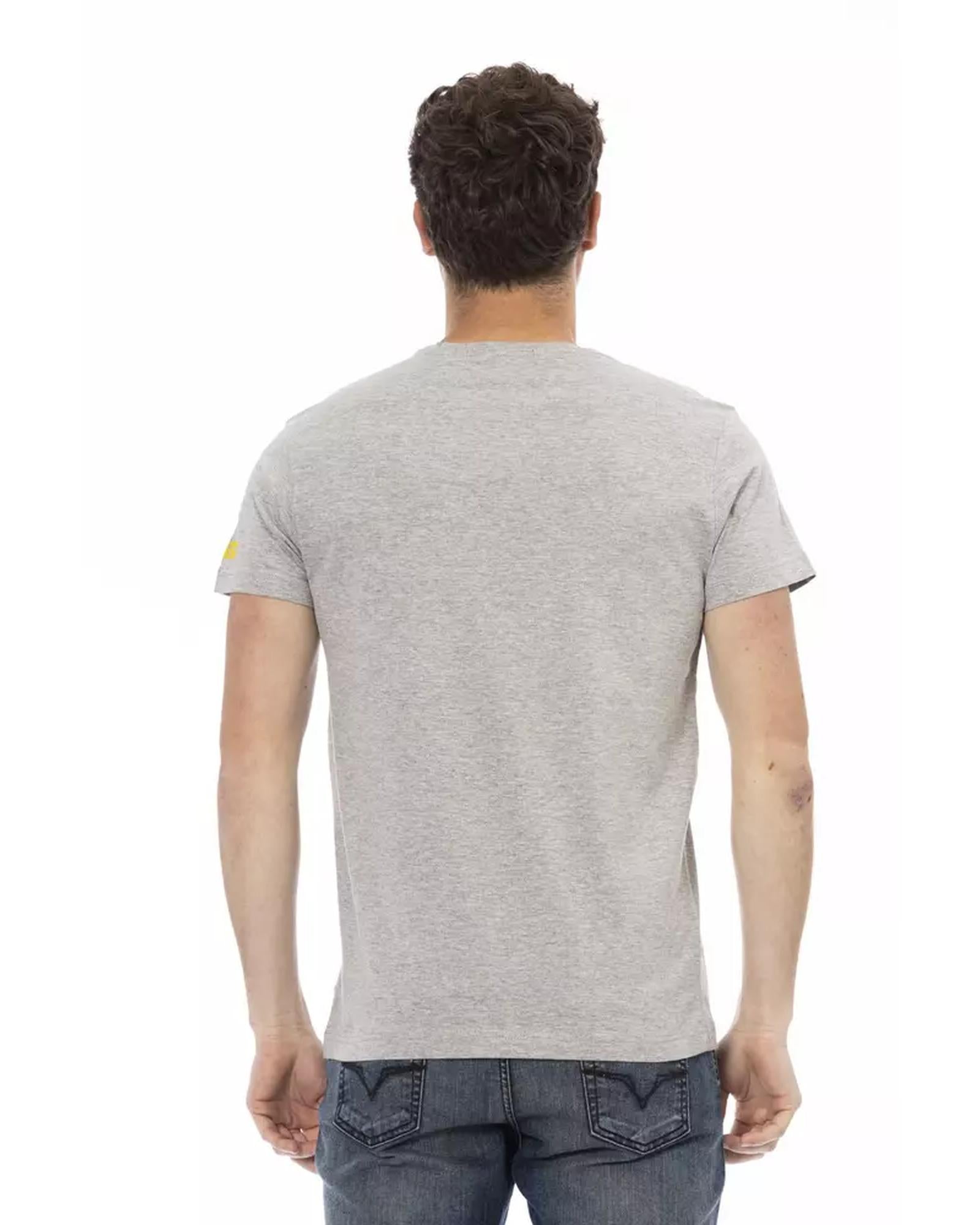 Short Sleeve T-shirt with Round Neck and Front Print M Men