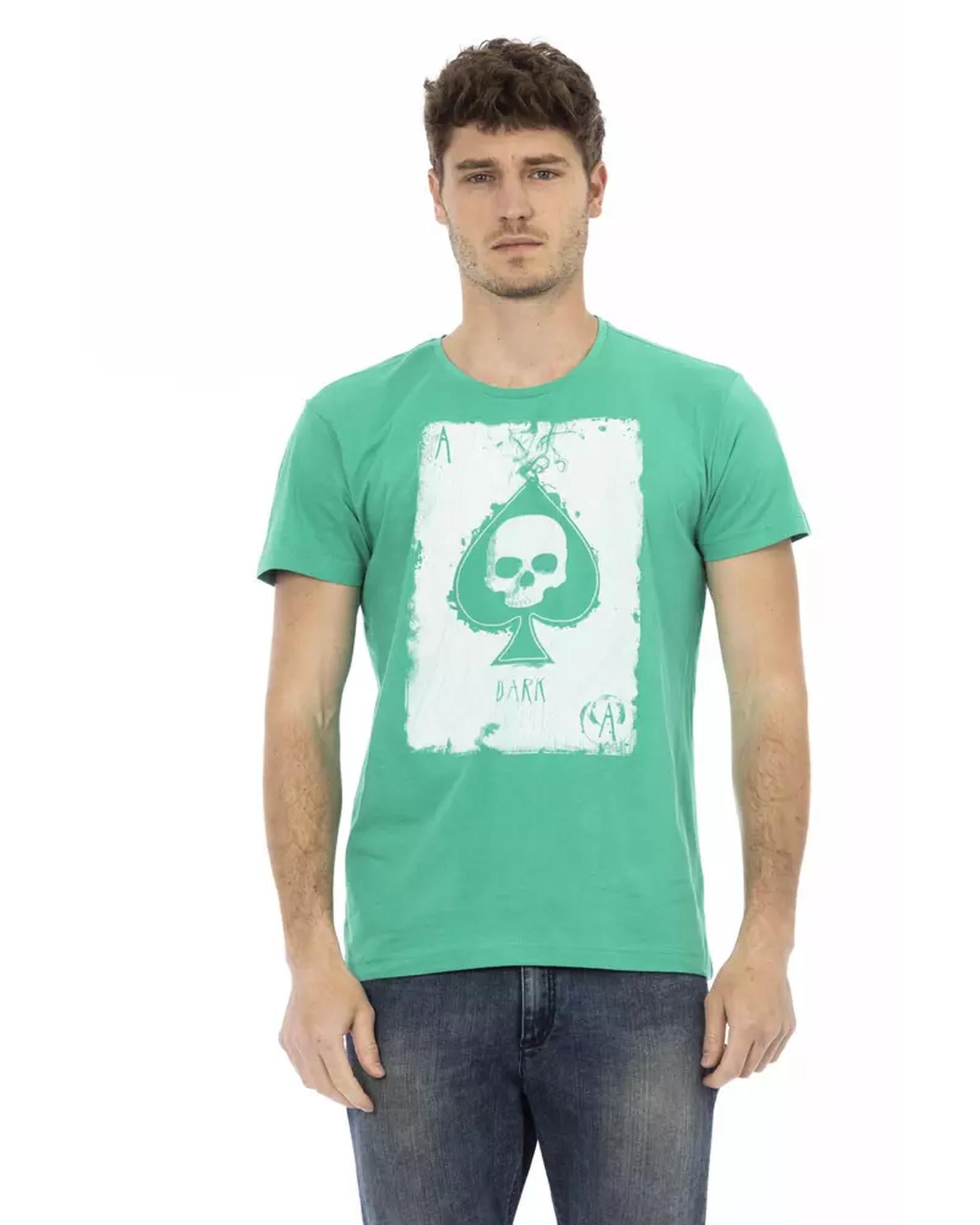 Short Sleeve T-shirt with Front Print 3XL Men