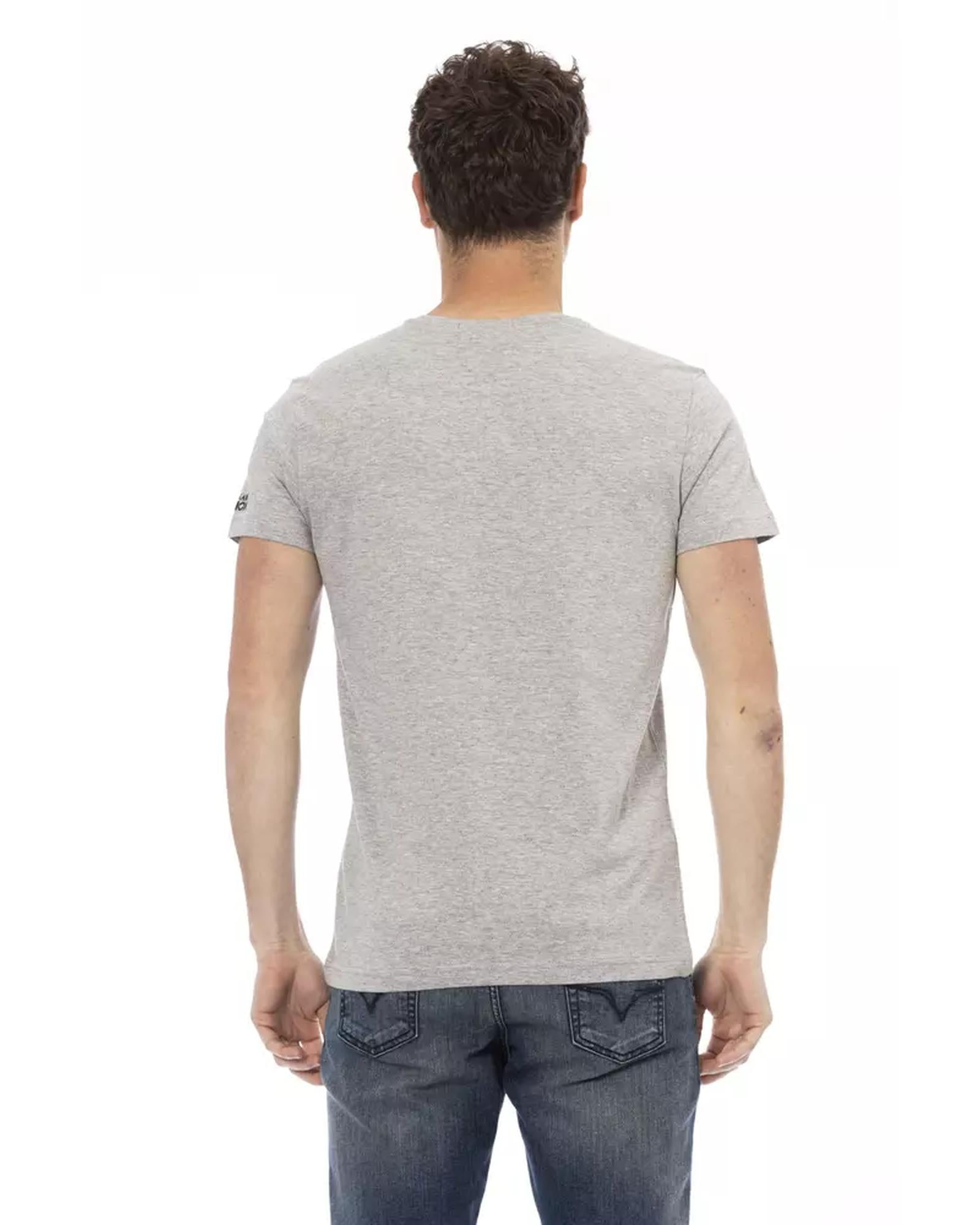 Short Sleeve T-shirt with Round Neck - Front Print 3XL Men