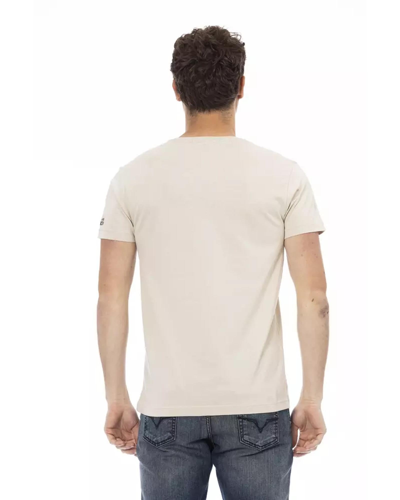 Short Sleeve T-shirt with Round Neck - Front Print 2XL Men