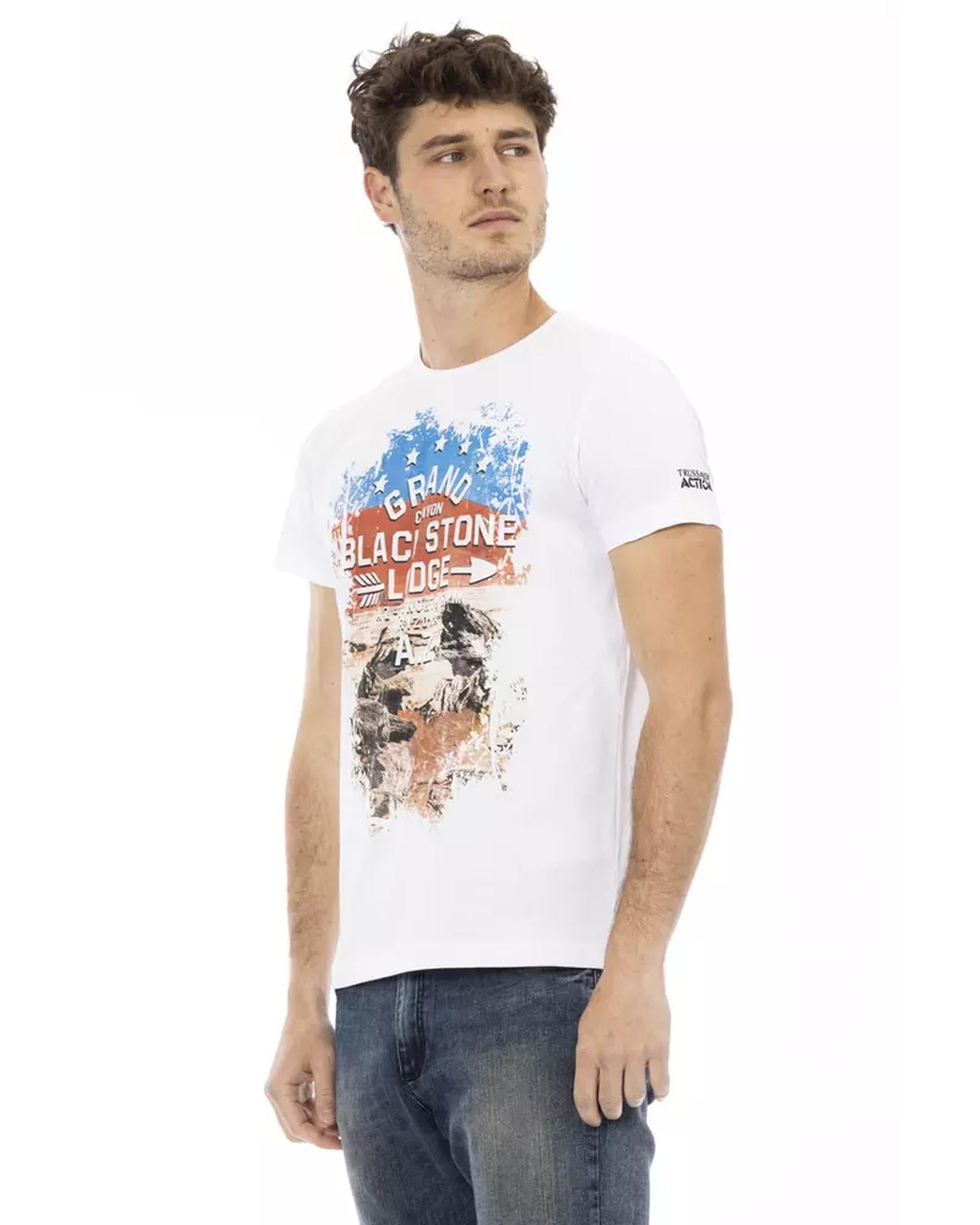 Short Sleeve T-shirt with Front Print 2XL Men