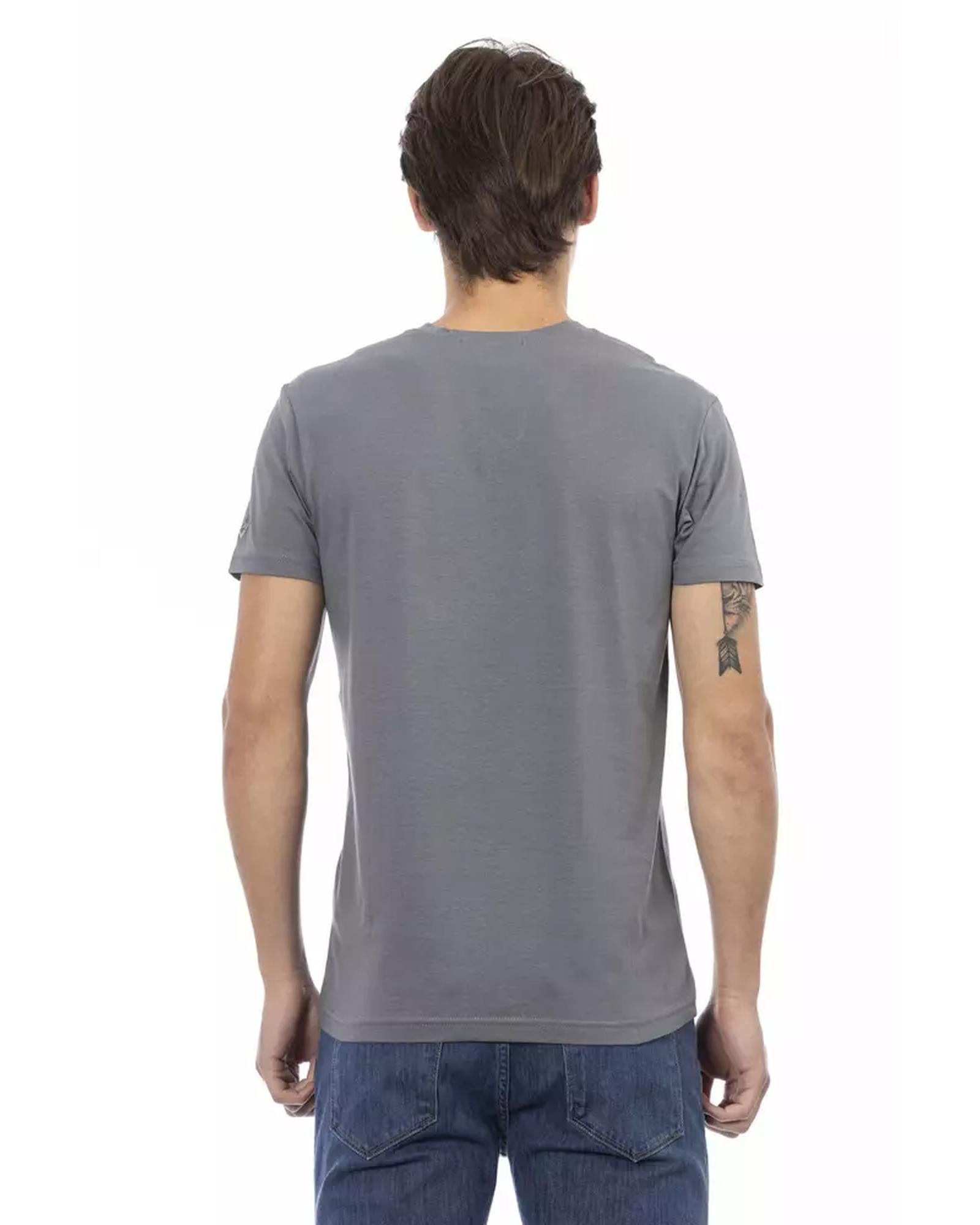 Short Sleeve T-shirt With V-neck L Men