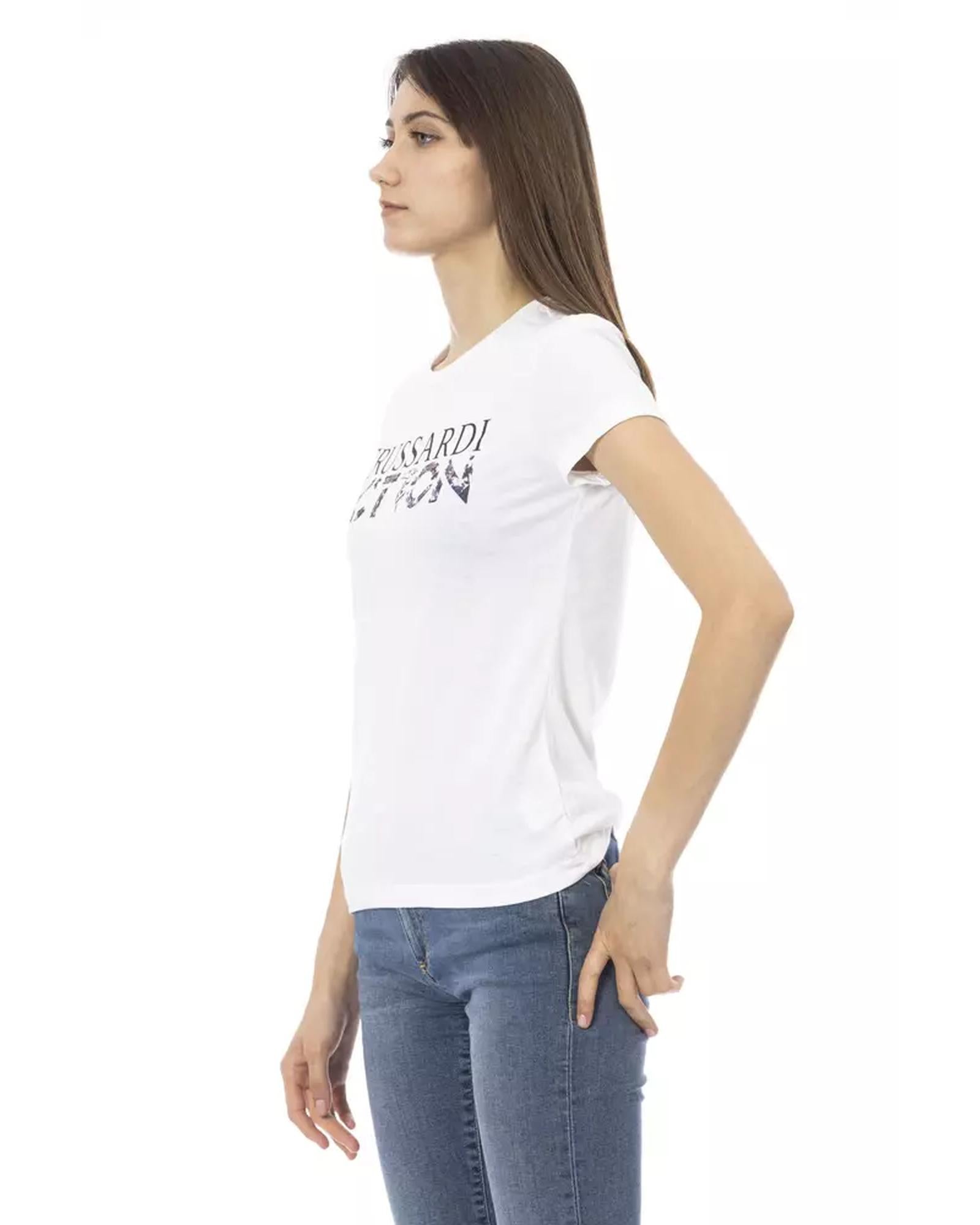 Short Sleeve T-shirt with Front Print L Women