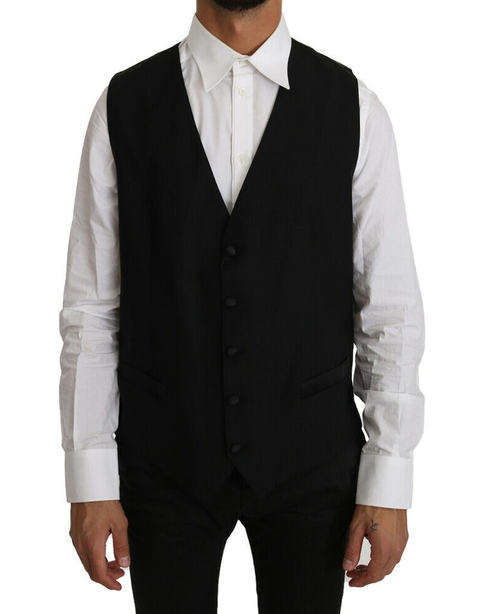 Formal Vest with Logo Details by Dolce &amp; Gabbana 46 IT Men