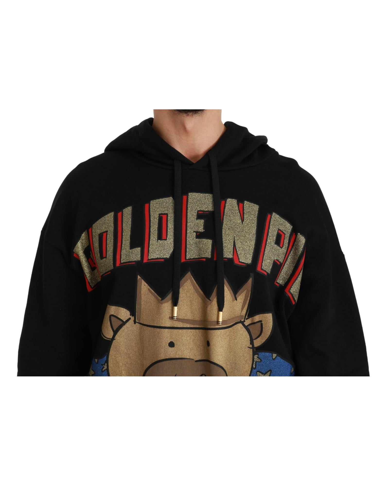 Hooded Sweater with Multicolor Motive 44 IT Men