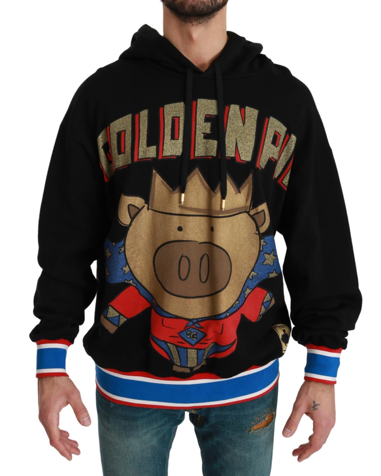 Hooded Sweater with Multicolor Motive 50 IT Men