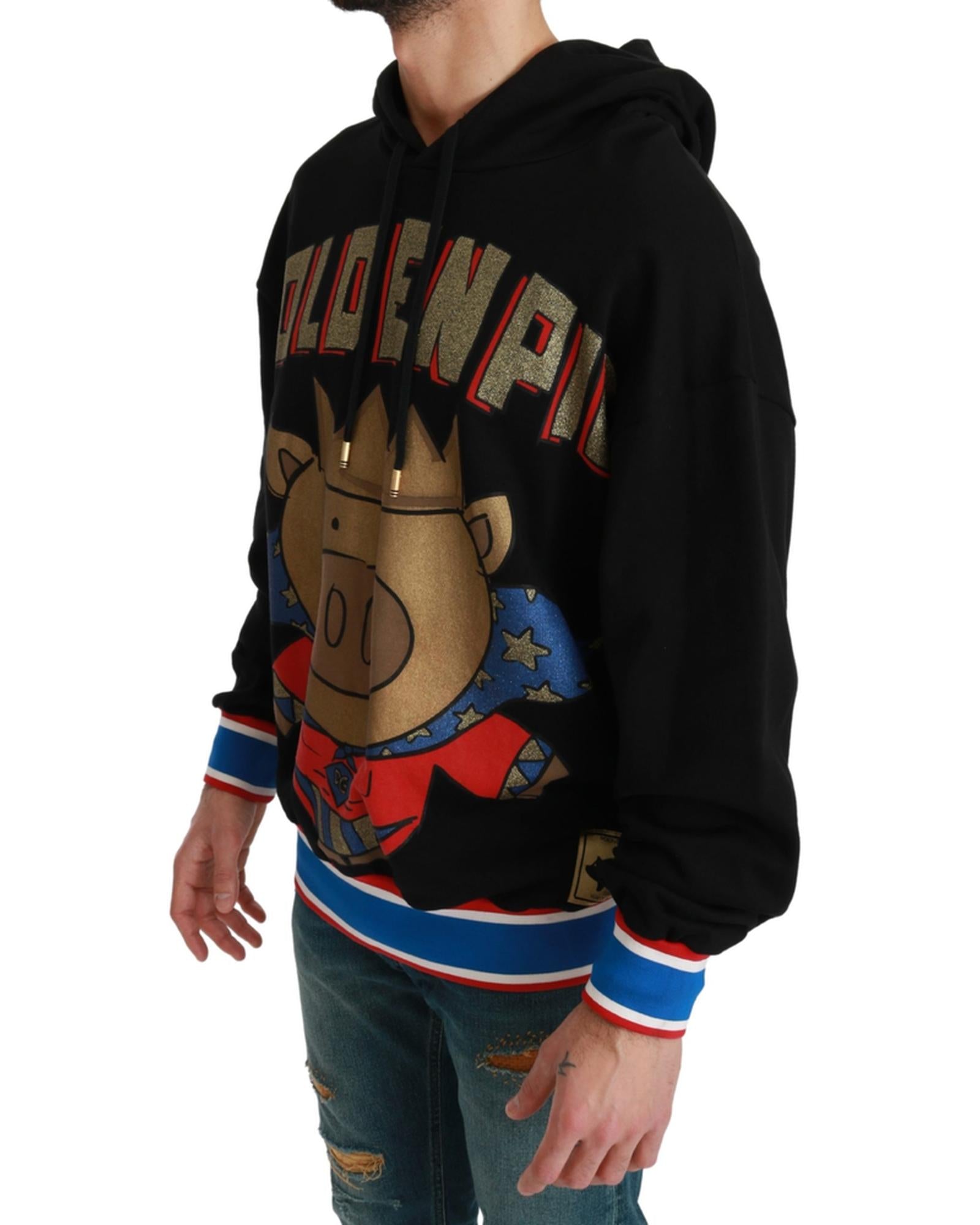 Hooded Sweater with Multicolor Motive 50 IT Men