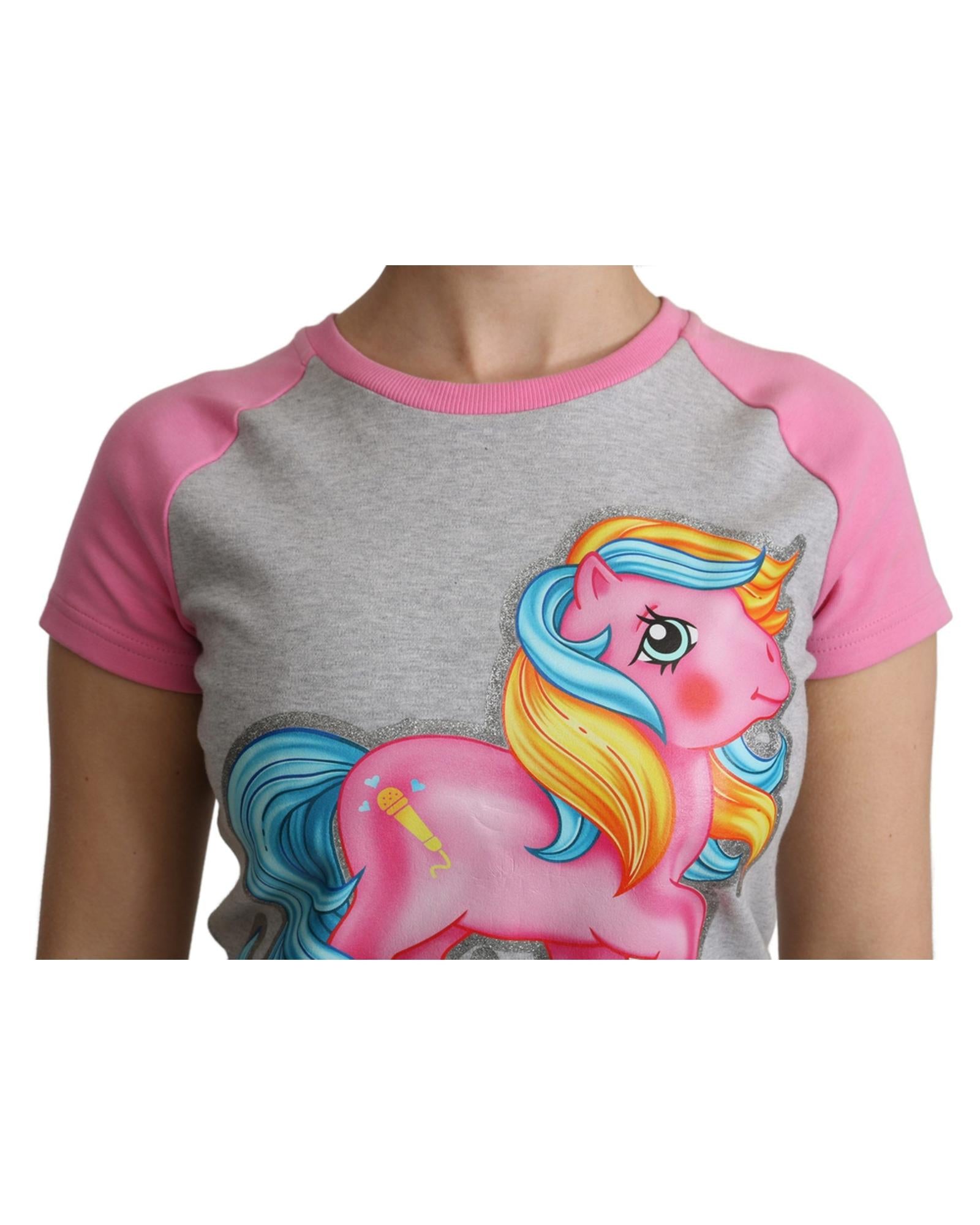 Moschino Couture Crew Neck T-shirt with My Little Pony Motif 36 IT Women