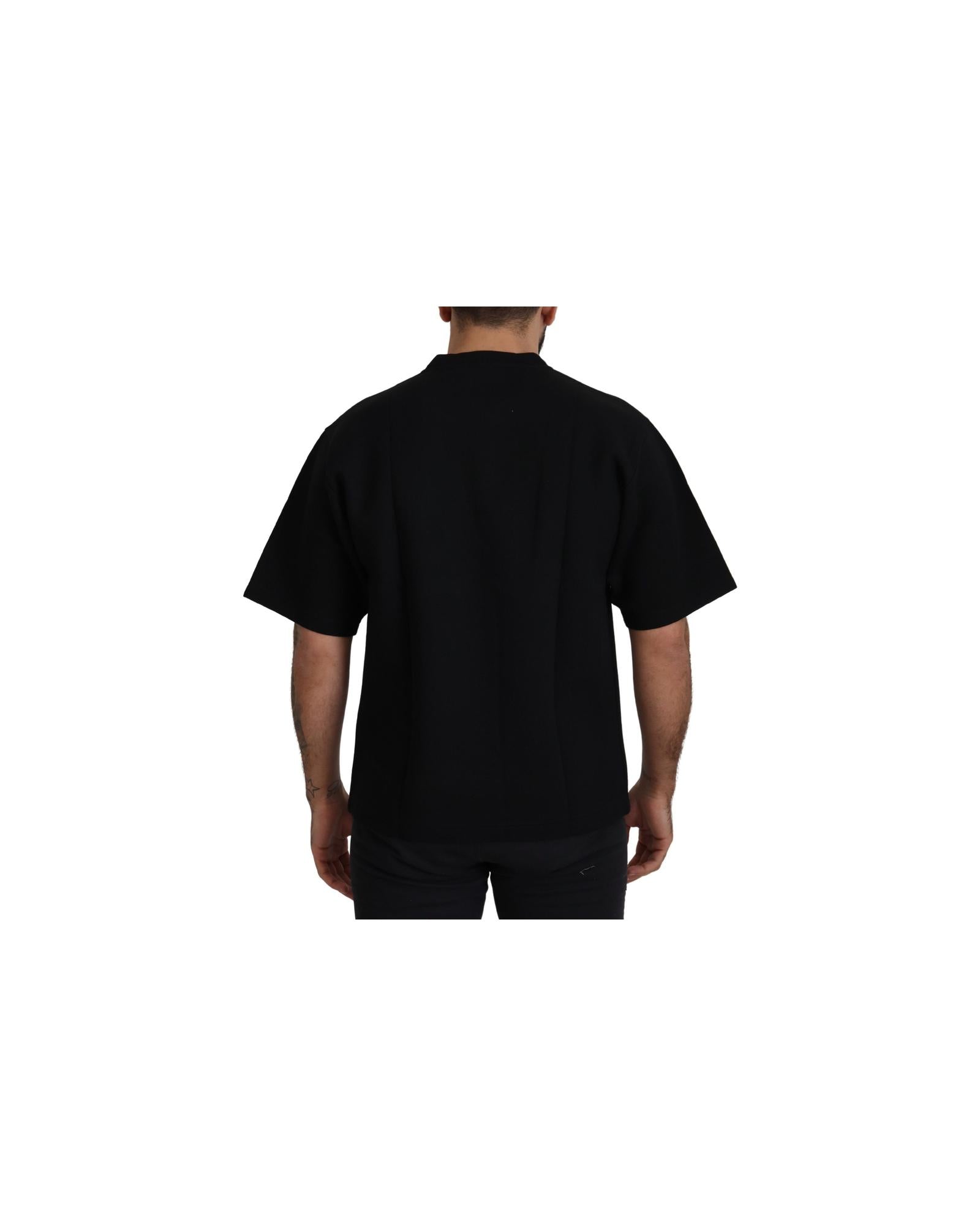 Authentic Dolce &amp; Gabbana Black Logo T-Shirt 54 IT Men