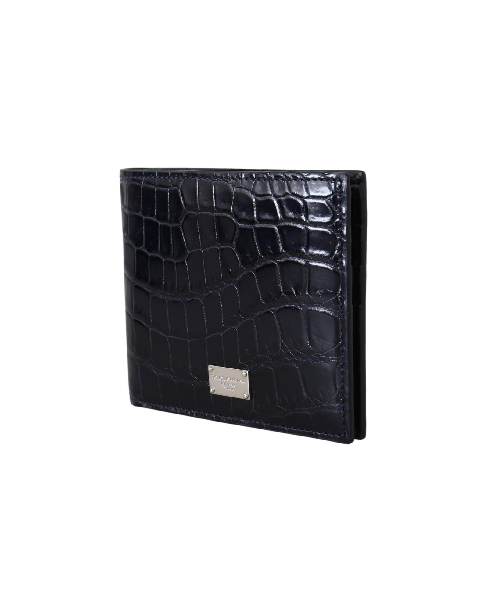 Dolce &amp; Gabbana Crocodile Leather Bifold Wallet One Size Men