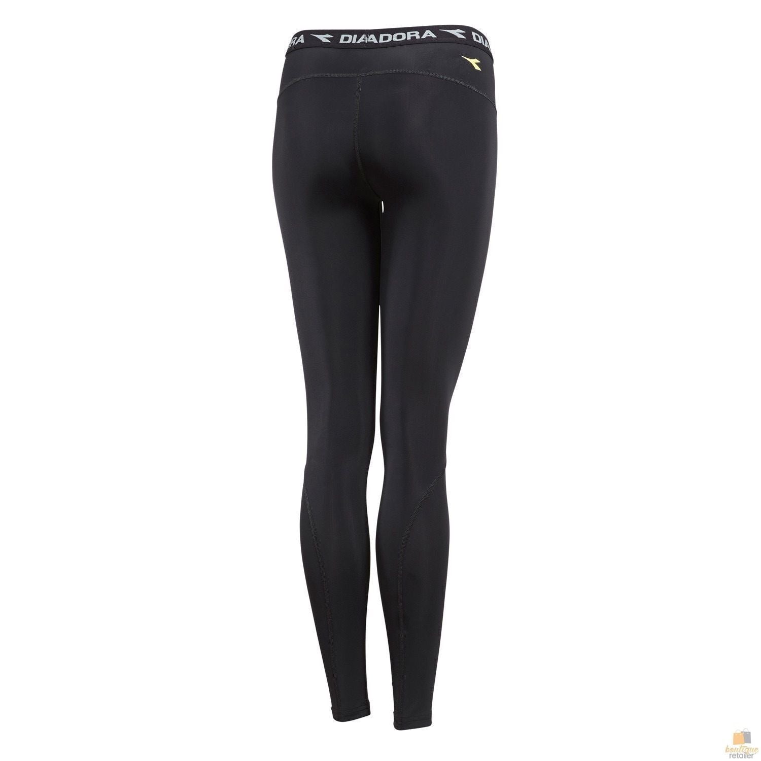 DIADORA Ladies Compression Sports Full Length Tights Gym Yoga - Black - 10