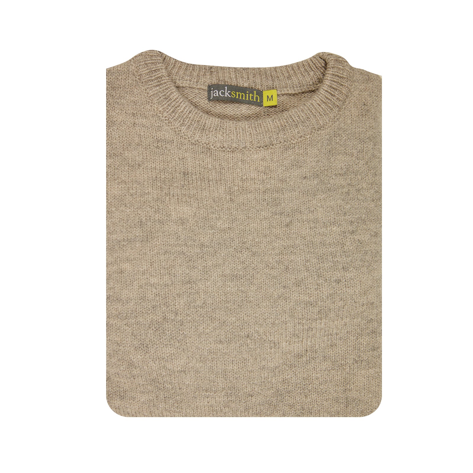 100% SHETLAND WOOL CREW Round Neck Knit JUMPER Pullover Mens Sweater Knitted - Beige (03) - M