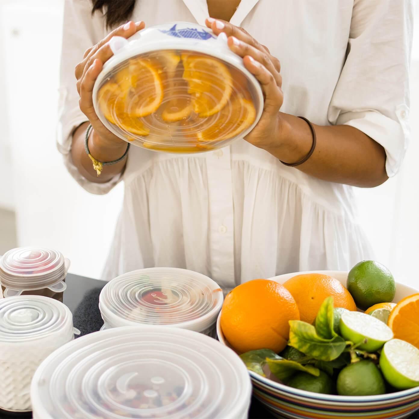 Food Grade Silicone Stretch Lids: Your Ultimate Reusable Food Covers - set of 7