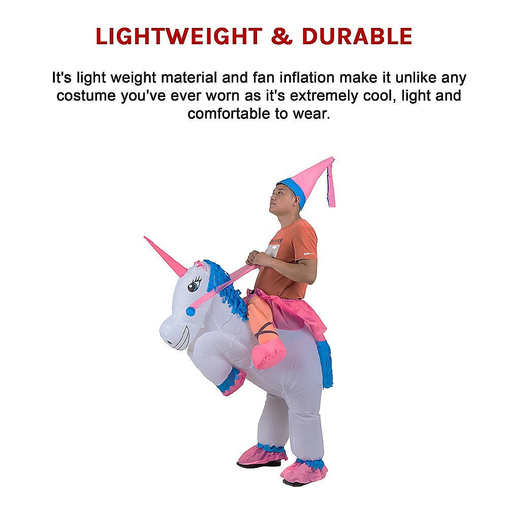 UNICORN Fancy Dress Inflatable Suit -Fan Operated Costume