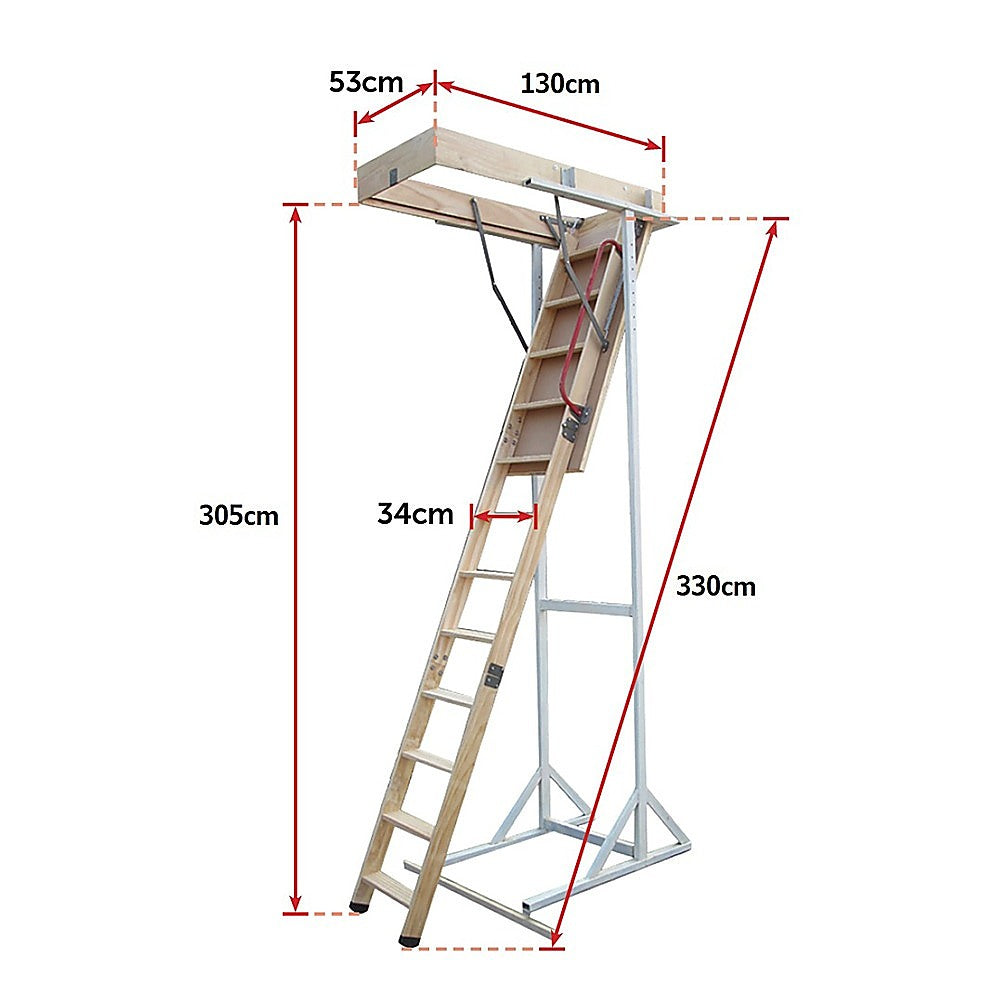 Attic Loft Ladder - 2700mm to 3050mm