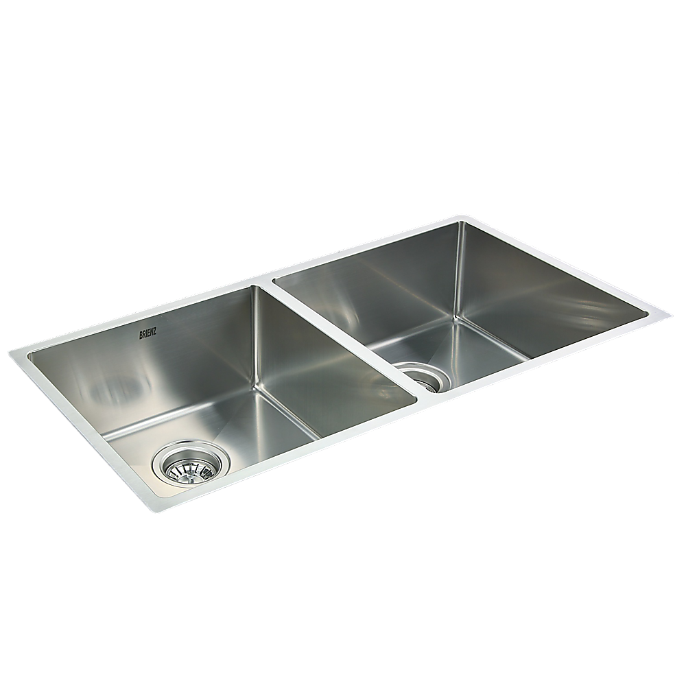 865x440mm Handmade Stainless Steel Undermount / Topmount Kitchen Sink with Waste