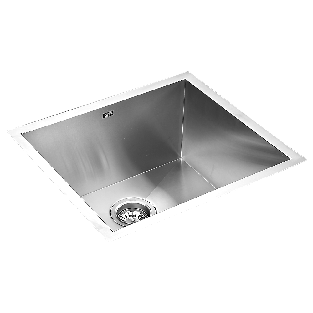 510x450mm Handmade Stainless Steel Undermount / Topmount Kitchen Laundry Sink with Waste