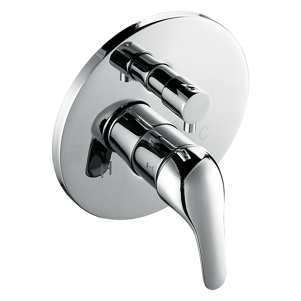 Chrome Bathroom Shower Wall Mixer Diverter w/ WaterMark