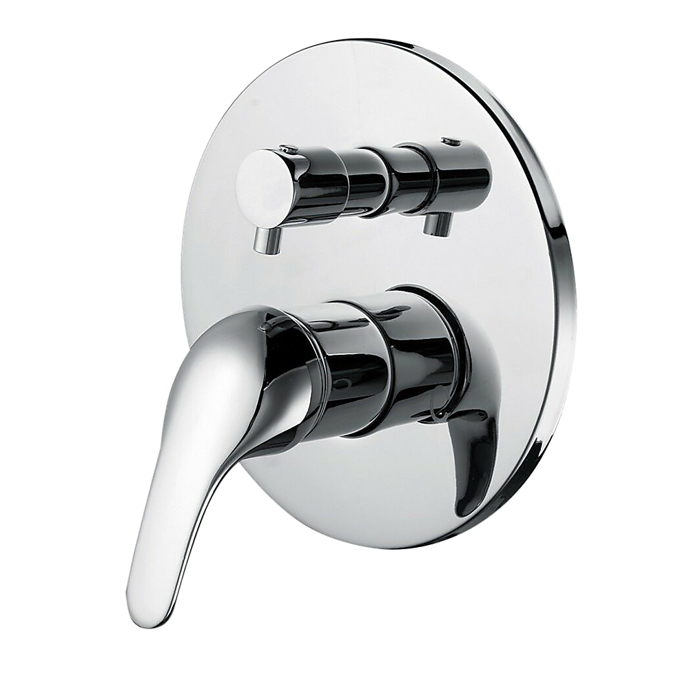 Chrome Bathroom Shower Wall Mixer Diverter w/ WaterMark