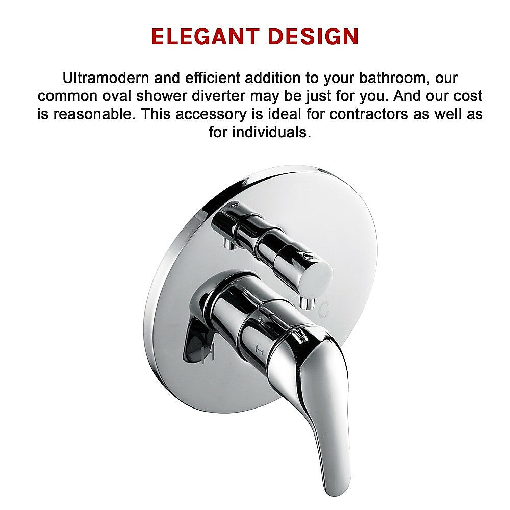 Chrome Bathroom Shower Wall Mixer Diverter w/ WaterMark