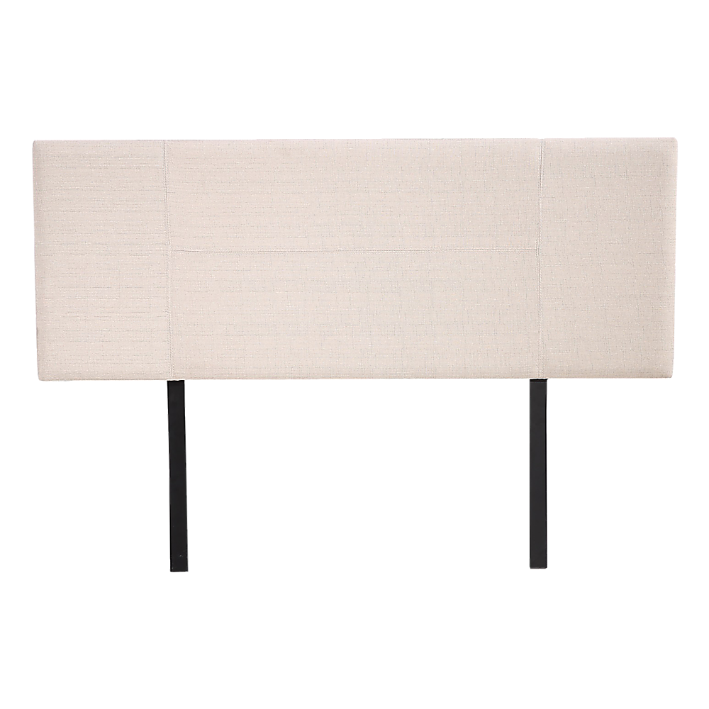 Linen Fabric Double Bed Headboard Bedhead - Beige