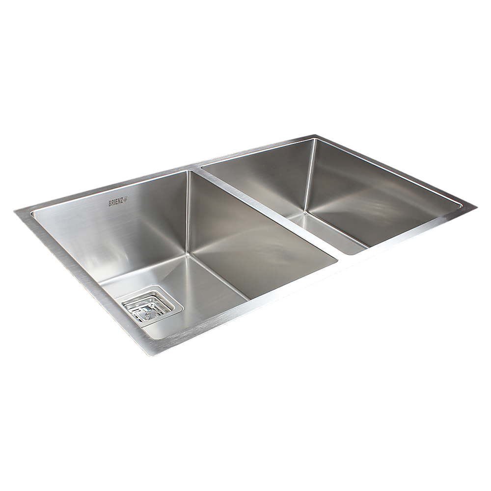 835x505mm Handmade 1.5mm Stainless Steel Undermount / Topmount Kitchen Sink with Square Waste