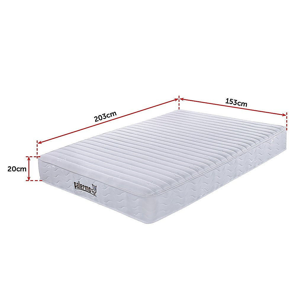 Palermo Contour 20cm Encased Coil Queen Mattress CertiPUR-US Certified Foam