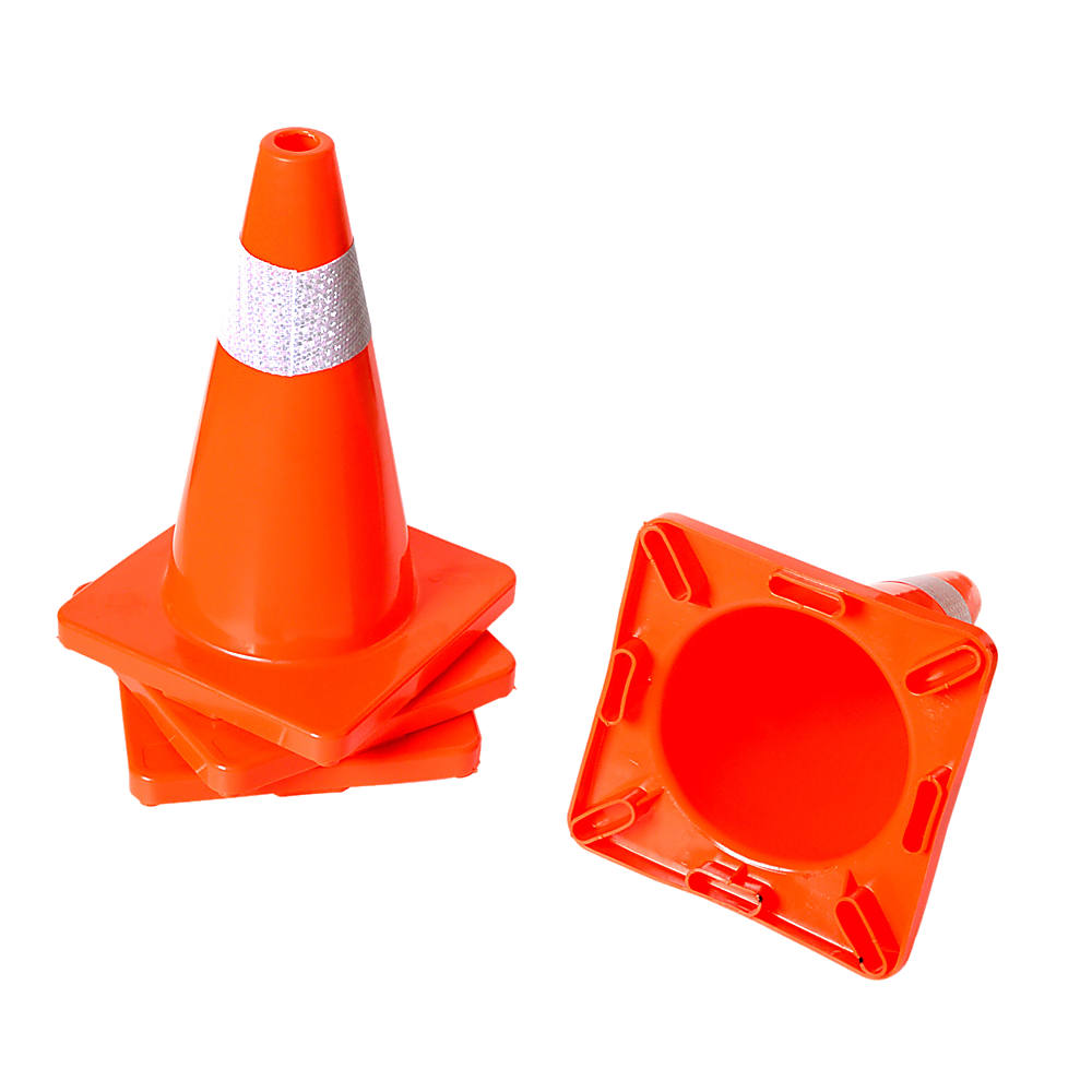 4pcs 45cm Road Traffic Cones Reflective Overlap Parking Emergency Safety Cone