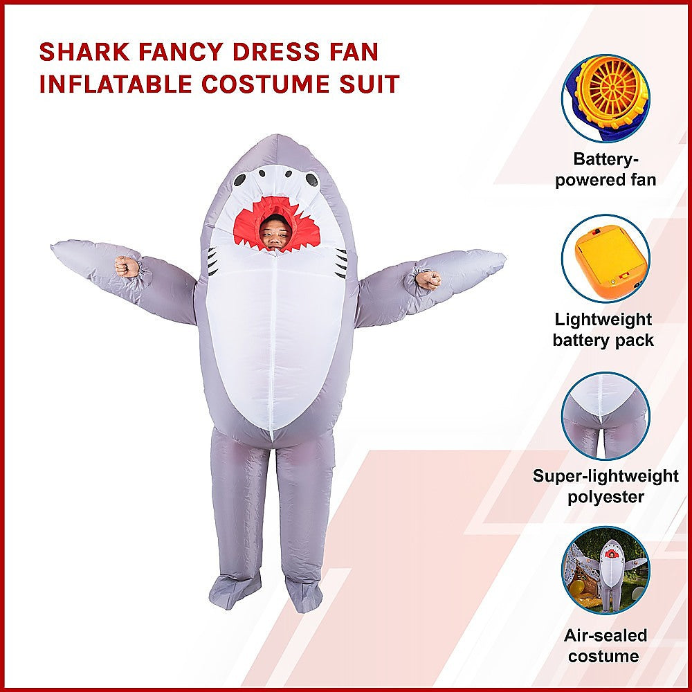 Shark Fancy Dress Fan Inflatable Costume  Suit