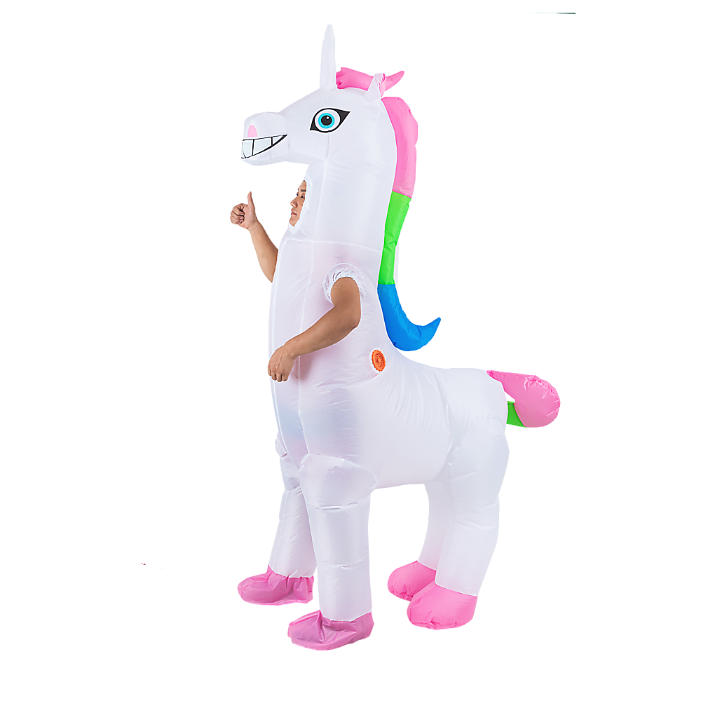 Giant Unicorn Fancy Dress Fan Inflatable Costume  Suit