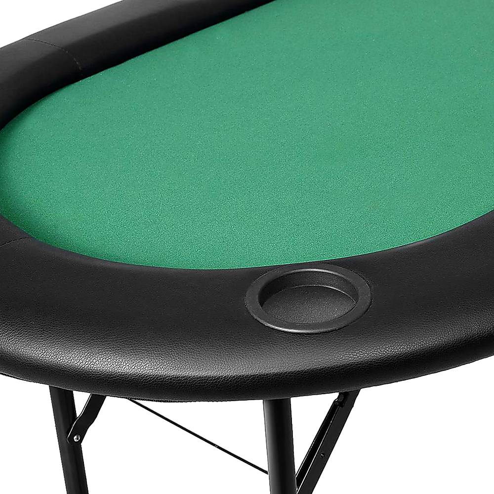 185cm 8 Player Folding Poker Blackjack Table with Cup Holder