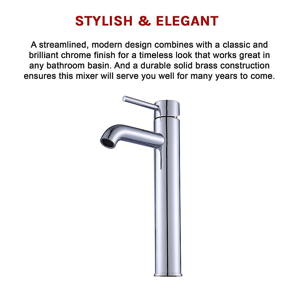 Tall Basin Mixer Tap Faucet -Kitchen Laundry Bathroom Sink