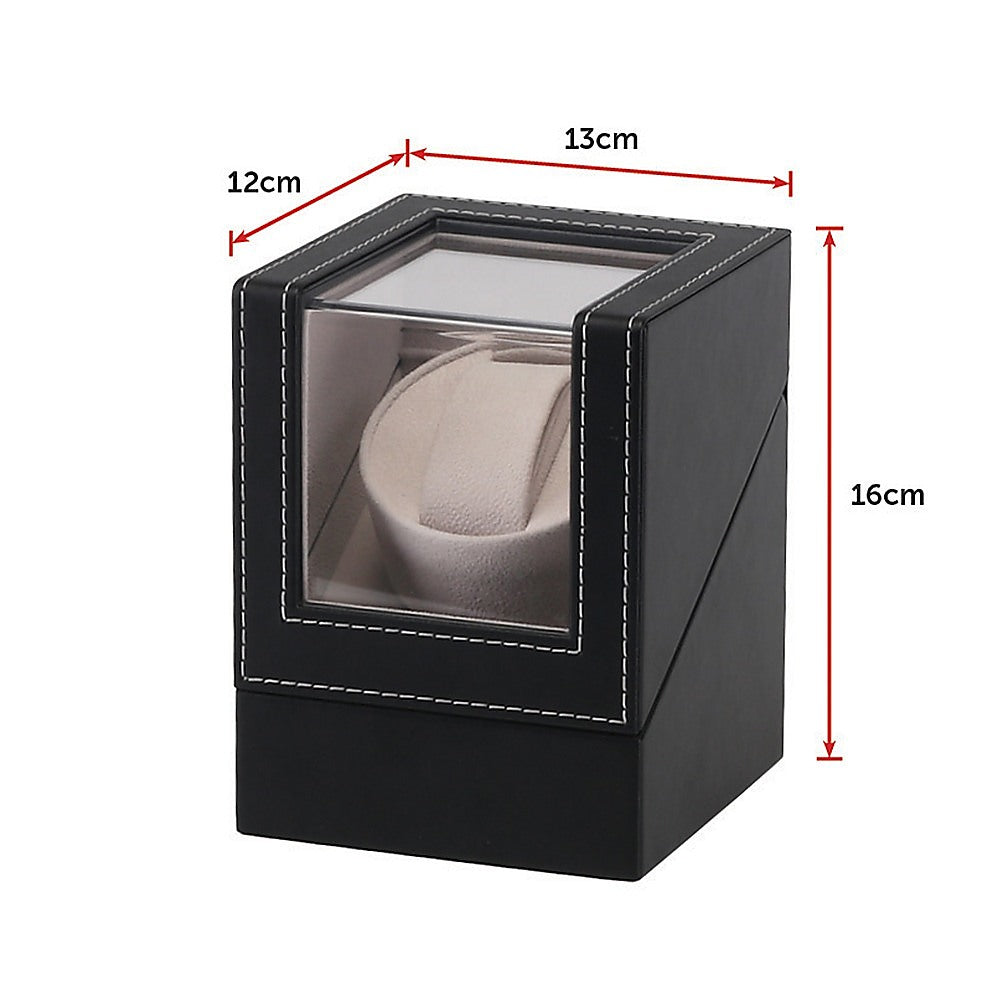 Automatic Watch Winder Display Box Case Motor Rotation Storage PU Leather