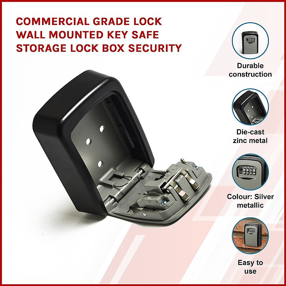 Commercial Grade Lock Wall Mounted Key Safe Storage Lock Box security