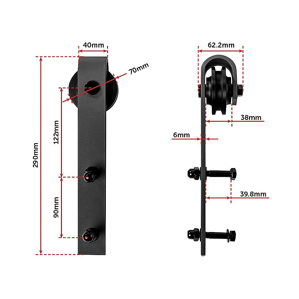 3.6m Sliding Barn Door Hardware