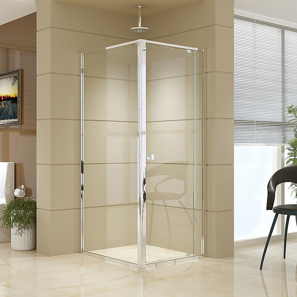 Semi Frameless Shower Screen (74~82)x 195cm & (89~92)x 195cm Side AS/NZS Glass